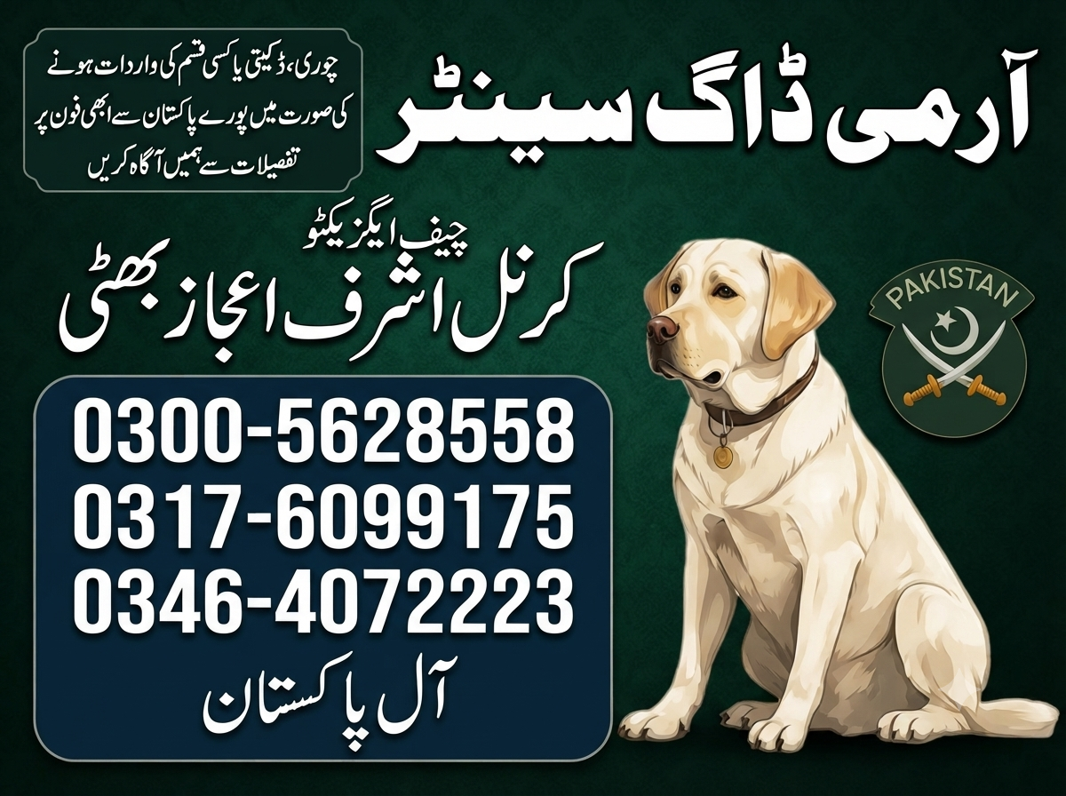 Army dog center Okara 03464072223 | 03005628558