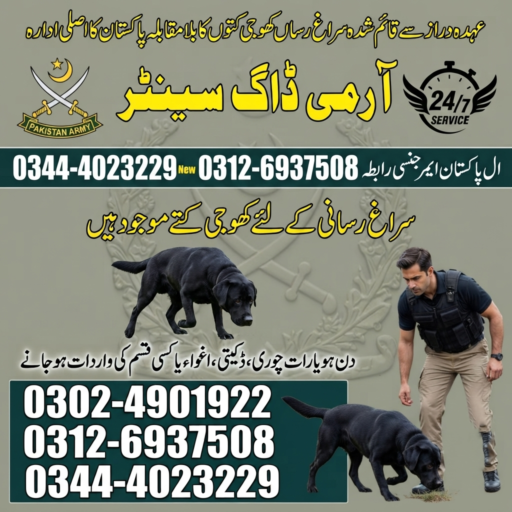 Army Dog Center Faisalabad |Contact| 03457125252