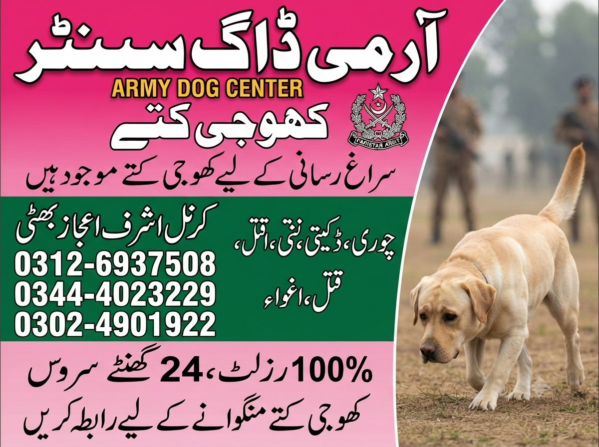 Army Dog Center Peshawar 03336937508| 03457125252
